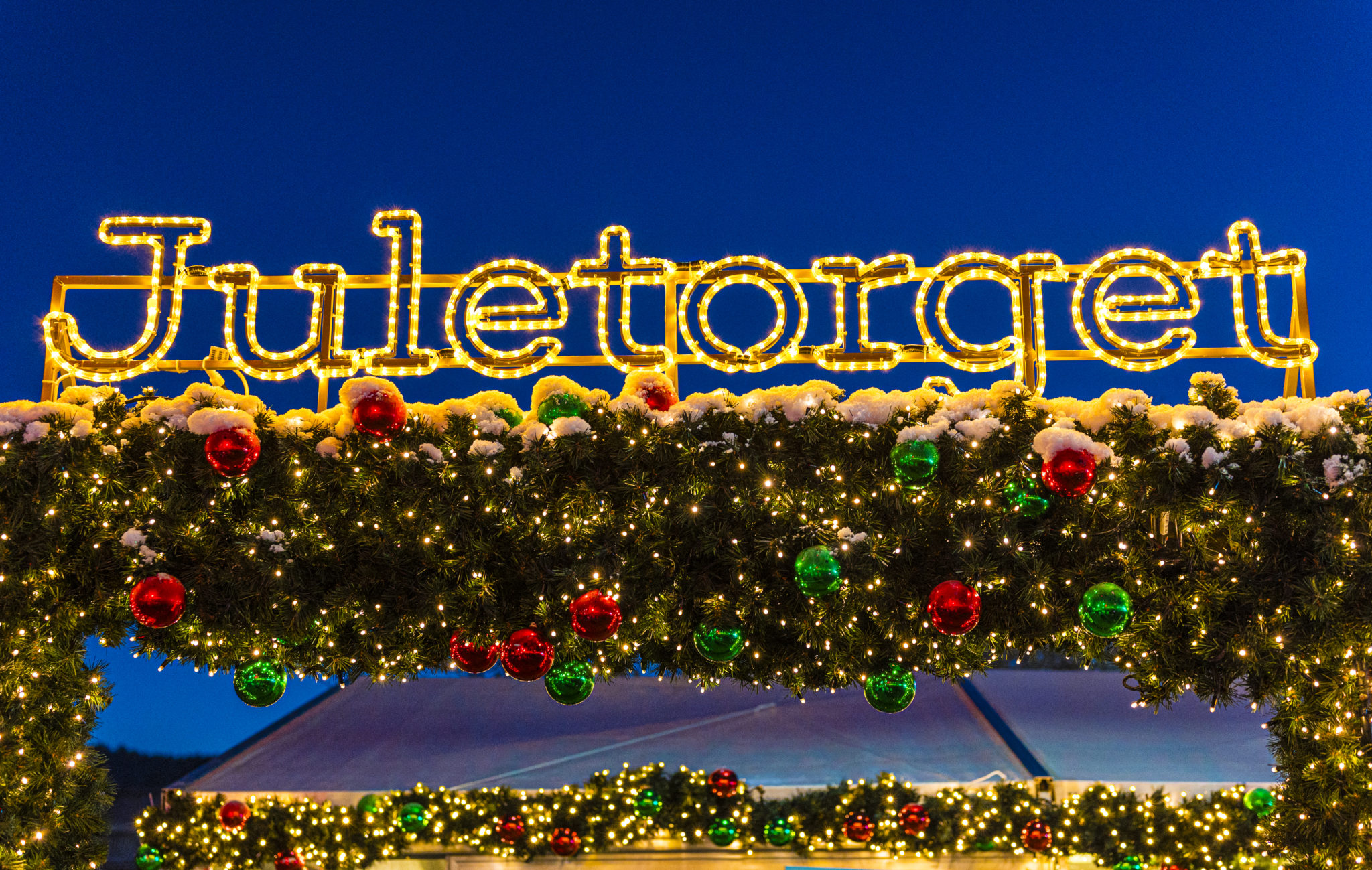 Juletorget på Bergen Julemarked. Foto: Robin Strand/Bergen Julemarked